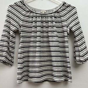 Max Studio Monochrome Striped Blouse